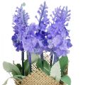 Floristik24 Kunstlavendel kunstbloem lavendel in jute zakje wit/paars/blauw 17cm 5st