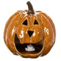 Keramische pompoen Halloween LED-decoratie 15 cm | Floristik24.nl