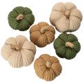 Floristik24 Decoratieve gebreide pompoenen, herfstdecoratie, 10 cm, 6 stuks