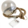 Floristik24 LED bal binnenlamp bal met touw Ø14cm 30L warm wit