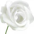 Kunstrozen crème wax rozen decoratieve rozen wax Ø6cm 18 st | Floristik24.nl