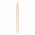 Floristik24 LED-kaars in wit met warm wit licht, 24 cm, met timer, 2 stuks