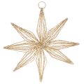 Floristik24 Decoratieve LED-ster van draad om op te hangen, 20 LED's, warm wit, voor binnen, 22 cm