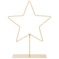 Floristik24 Ster met 50 LED's, metalen tafeldecoratie, werkt op batterijen, voor gebruik binnenshuis, 33 cm