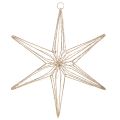Floristik24 Decoratieve LED-ster van draad, hangende decoratie voor binnen, 40 LED's, warm wit, 42 cm