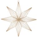 Floristik24 Decoratieve LED-ster van draad om op te hangen, voor gebruik binnenshuis, werkt op batterijen, 51 cm
