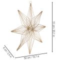 Decoratieve LED-ster van draad om op te hangen, voor gebruik binnenshuis, werkt op batterijen, 51 cm | Floristik24.nl