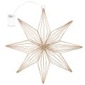 Decoratieve LED-ster van draad om op te hangen, voor gebruik binnenshuis, werkt op batterijen, 51 cm | Floristik24.nl