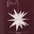 Decoratieve LED-ster, warm