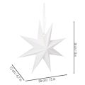 Hangende LED-ster met timer, warm wit, voor buiten, 38 cm | Floristik24.nl