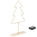 Floristik24 Silhouet van een kerstboom met 60 warmwitte LED's voor tafeldecoratie binnenshuis, 37 cm