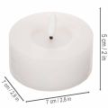LED XL theelichtje, wit, echte was, met timer, warm wit, 6 cm, 2 stuks | Floristik24.nl