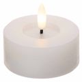 LED XL theelichtje, wit, echte was, met timer, warm wit, 6 cm, 2 stuks | Floristik24.nl
