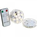 Floristik24 LED-onderwaterlampen met afstandsbediening warm wit 2st