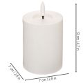 LED-zuilkaars, flikkerend, met timer, Ø7cm, 12cm | Floristik24.nl