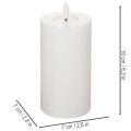 LED-zuilkaars, flikkerend, met timer, Ø7cm, 16cm | Floristik24.nl