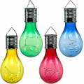 Floristik24 Tuindecoratie LED-lamp op zonne-energie assorti kleuren 15cm 4st