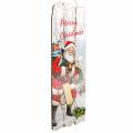 Floristik24 LED muurschildering Kerstman &quot;Merry Christmas&quot; 21 × 60cm Voor batterij