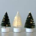 Floristik24 LED kerstboom groen/wit 10cm 3st