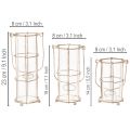 Tuinlantaarn, metalen windlicht Ø8,5 cm H23/18,5/14,5 cm 3-delige set | Floristik24.nl