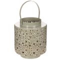 Floristik24 Lantaarn met sterrenpatroon, metaal, groen, 31 cm