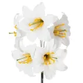Floristik24 Kunstmatige leliebloem, wit, op draad, middelgroot, 35 cm, 5 stuks