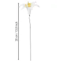Kunstmatige leliebloem, wit, op draad, middelgroot, 35 cm, 5 stuks | Floristik24.nl