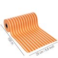 Cuff-papierrol, oranje gestreept, 25 cm x 100 m | Floristik24.nl