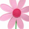 Floristik24 Gigantische vilten bloem groen, roze, roze Ø40cm H93cm etalagedecoratie