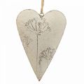 Floristik24 Metalen hart, decoratief hart om op te hangen, hartdecoratie H11cm 3st