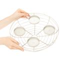 Ronde adventskrans kaarsenhouder voor vier theelichtjes of kaarsen, 35 cm | Floristik24.nl