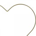 Floristik24 Metalen ring hartvorm, hangende decoratie metaal, decoratieve lus goud B32.5cm 3st