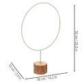 Decoratieve ronde ring op houten voet, metaal, voor gedroogde bloemen, 52 cm | Floristik24.nl