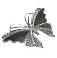 Floristik24 Metalen vlinders zilver 6.5cm 25st