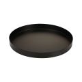 Floristik24 Metalen dienblad rond kaarsenplateau zwart Ø20cm H2,5cm 2st
