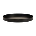 Metalen dienblad rond kaarsenplateau zwart Ø20cm H2,5cm 2st | Floristik24.nl