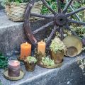 Metalen borden voor decoratie, tafeldecoratie, kaarsenbakje rond goud antiek look Ø7,5/10/12/15/18cm H2cm set van 5 | Floristik24.nl
