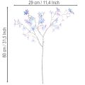 Kunstmatige bloeiende tak met iriserende bloesems, 80 cm | Floristik24.nl