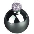Mini kerstballen glas groen parelmoer grijs Ø3cm 22 st | Floristik24.nl