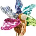 Floristik24 Mini windmolen, feestdecoratie, molen op stok, kleurrijk, decoratie voor in de tuin, bloempluggen Ø8.5cm 12 stuks