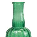 Floristik24 Mini glazen vaas bloemenvaas groen Ø8,5cm H15cm