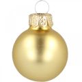 Floristik24 Mini kerstballen glas goud Ø2.5cm 24st