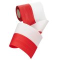 Moiré kranslint, rouwlint wit-rood, decoratief lint 150mm, gedenklint rouwbloem, acetaat taft 25m | Floristik24.nl