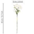 Boeket kunstmatige anjers, witte kunstbloemen, decoratie, 4 bossen | Floristik24.nl