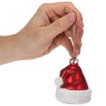 Kerstbal met kerstmuts van glas, 8 cm, 6 stuks | Floristik24.nl