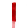 Floristik24 Organza lint met zelfkant 1.5cm 50m rood