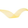 Floristik24 Organza lint cadeaulint geel lint zelfkant 25mm 50m