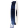 Floristik24 Organza lint cadeaulint donkerblauw lint blauw zelfkant 15mm 50m