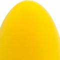 Floristik24 Paasei gevlokt geel H25cm decoratieve eieren Paasdecoratie