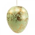 Floristik24 Paasei om op te hangen decoratie eieren roze, groen, goud 12cm 4st